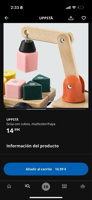 Grúa de madera UPPSTÅ multicolor Ikea