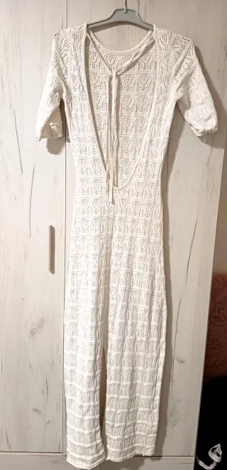 Vestido largo punto escote espalda