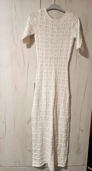 Vestido largo punto escote espalda