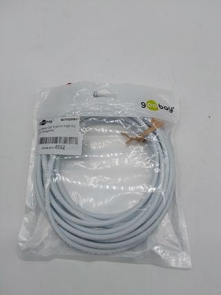 Cable CAT 6 Cable de red LAN para Gigabit Ethernet Cable de conexión blindado S-FTP con conector RJ45, 5 metro, blanco