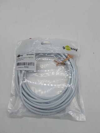 Cable CAT 6 Cable de red LAN para Gigabit Ethernet Cable de conexión blindado S-FTP con conector RJ45, 5 metro, blanco