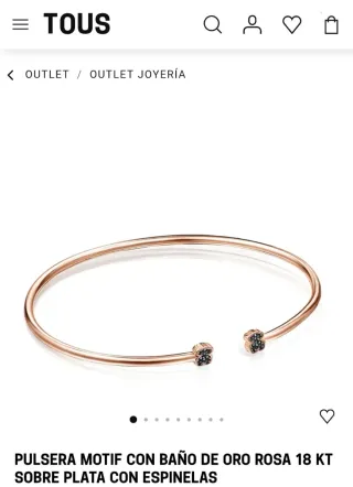 Pulsera TOUS Plata Bañada en Oro Rosa con Espinela