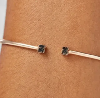 Pulsera TOUS Plata Bañada en Oro Rosa con Espinela