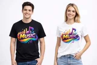 Magliette con stampa Music