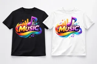 Magliette con stampa Music