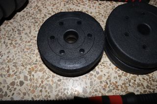 Mancuernas ajustables 30kg + alargador