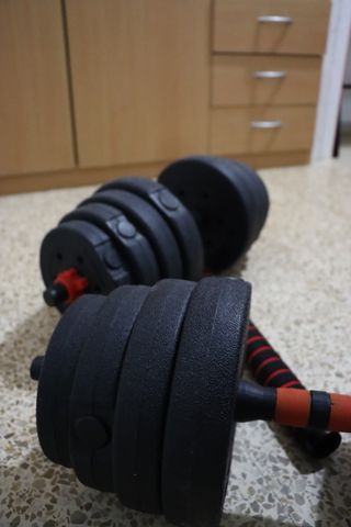 Mancuernas ajustables 30kg + alargador