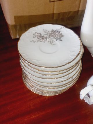 Serviço de Chá Vista Alegre com fio de ouro - 27 P