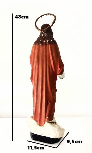 Sagrado Coração de Jesus terracota olhos em vidro