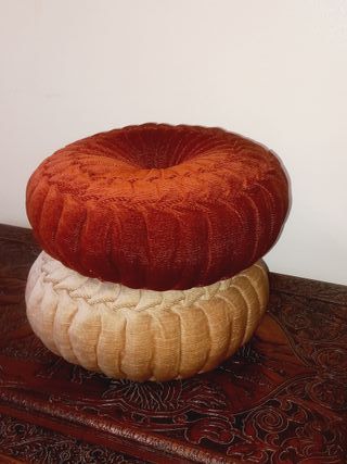 Conjunto 2 Almofadas Redondas aveludadas