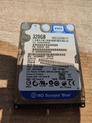 2 HDD 2,5"  WD 750GB + 320GB + Carcasa USB 3.0