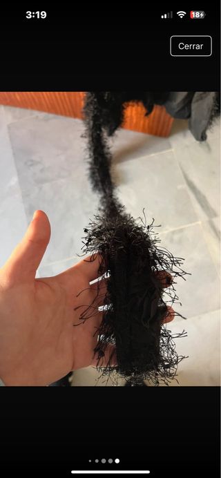 Abrigo pelo negro talla única