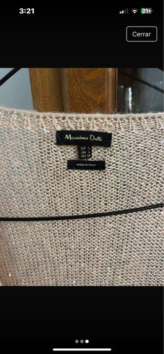 Cárdigan rosa tejido