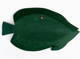 Arte decorativa de parede em madeira pintada à mão