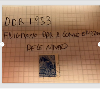 4 Francobolli DDR 1953 Decentrati