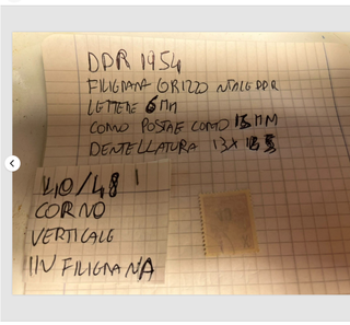 4 Francobolli DDR 1953 Decentrati