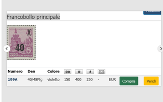 4 Francobolli DDR 1953 Decentrati