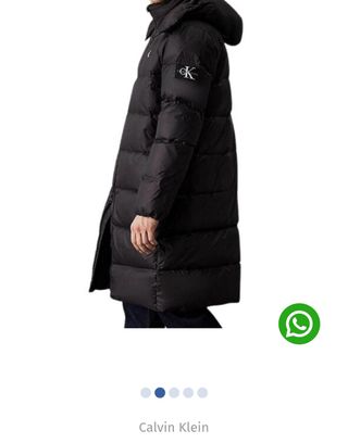 Abrigo plumífero Calvin Klein negro