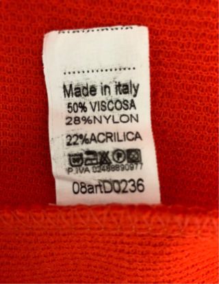 Giacca rossa taglia unica biondo cenere