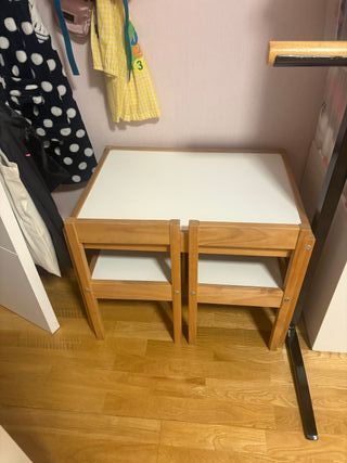 Tavolo e 2 Sedie per Bambini in Legno Ikea