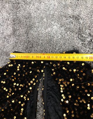Vestito paillettes oro nero taglia unica