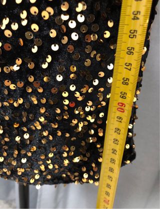 Vestito paillettes oro nero taglia unica