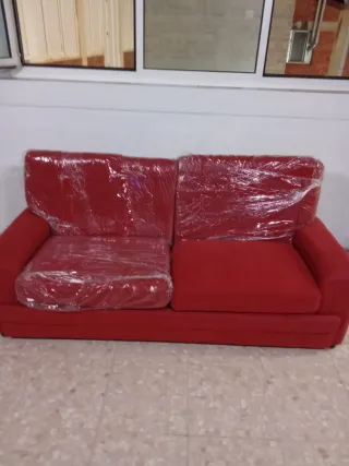 Sofá cama 2 plazas rojo