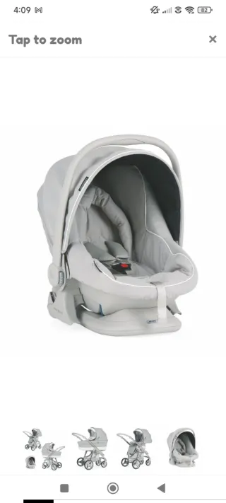Bebecar Ip Op XL Silla de Paseo Gris