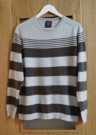 Jersey rayas gris y marrón Talla M