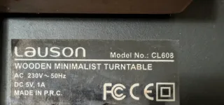 Tocadiscos Lauson Marrón y Negro