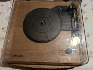 Tocadiscos Lauson Marrón y Negro