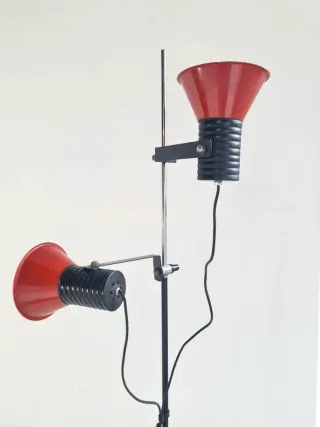 Lampara con 2 focos orientables. Vintage 70s.