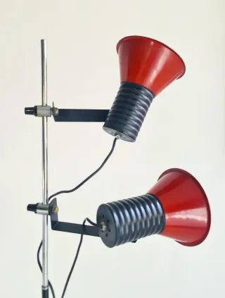 Lampara con 2 focos orientables. Vintage 70s.