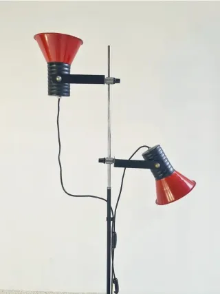 Lampara con 2 focos orientables. Vintage 70s.