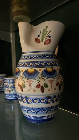 Juego Jarra y Tazas Cerámica Artesana