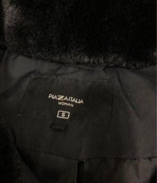 Giubbino donna lungo nero Piazza Italia S