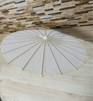 13 Sombrillas Chinas Blancas de tela 80cm