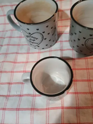 Set 3 tazze vintage Bistrot Cafe Espresso