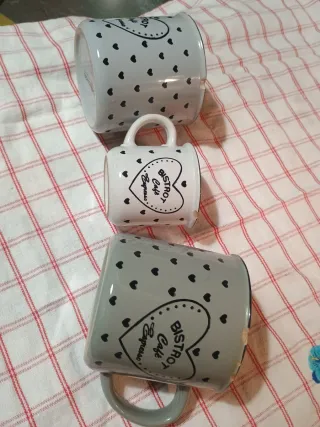 Set 3 tazze vintage Bistrot Cafe Espresso