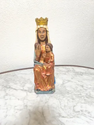 Virgen con Niño porcelana 34x12cm