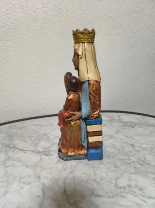 Virgen con Niño porcelana 34x12cm