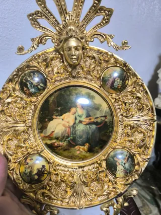 Cornucopia Bronce y Porcelana