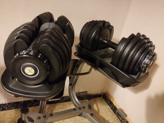 Mancuernas Ajustables 24 Kg + Soporte