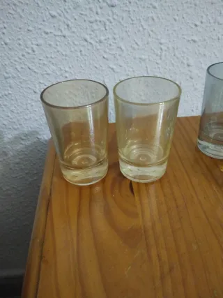 Chupitos cristal colores rosa, azul y amarillo