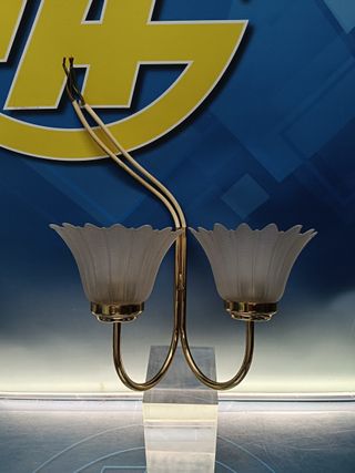 Plafón, lampada da parete, vetro, metallo, vintage