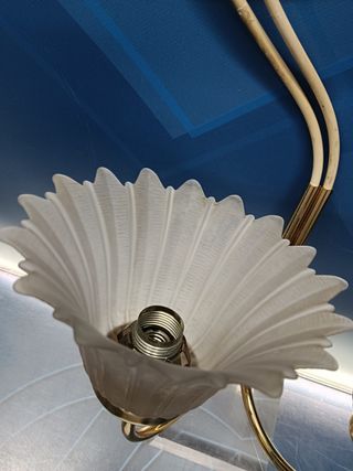 Plafón, lampada da parete, vetro, metallo, vintage