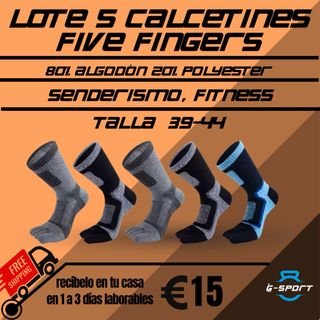 5 PARES CALCETINES FIVE FINGERS 39/40/4/42/43/44