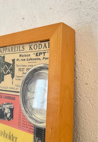 Póster Vintage Cámaras Fotográficas Marco Madera