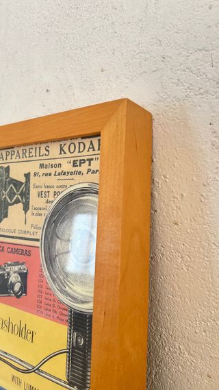 Póster Vintage Cámaras Fotográficas Marco Madera