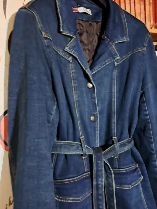 Cappottino in denim blu